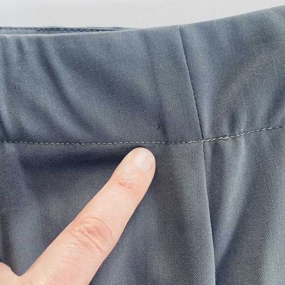 Lafayette 148 Pants Size 6 Gray Wide Leg Trousers Dress Pants Classic Minimalist - Picture 9 of 10